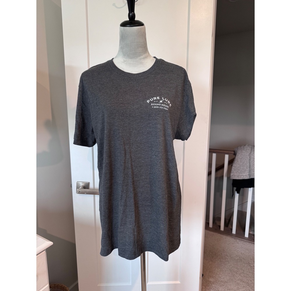 Pure Lure Brand House Ocean City MD Graphic T-Shirt Charcoal Gray Mens Large